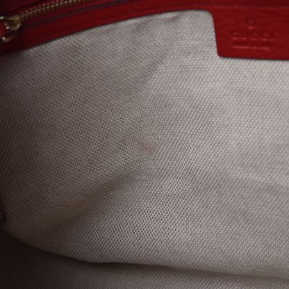 Gucci Pebbled Calfskin Medium Soho Chain Shoulder Bag Tabasco Red 8 of 8