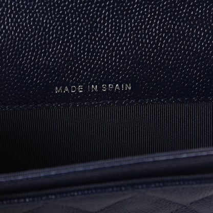 Chanel Caviar Quilted Flap Card Holder Navy Blue 6 of 7