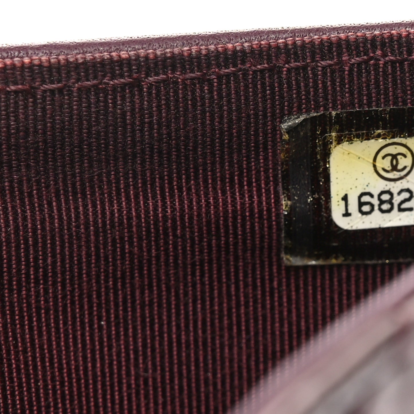 Striated Patent CC French Wallet Bordeaux
