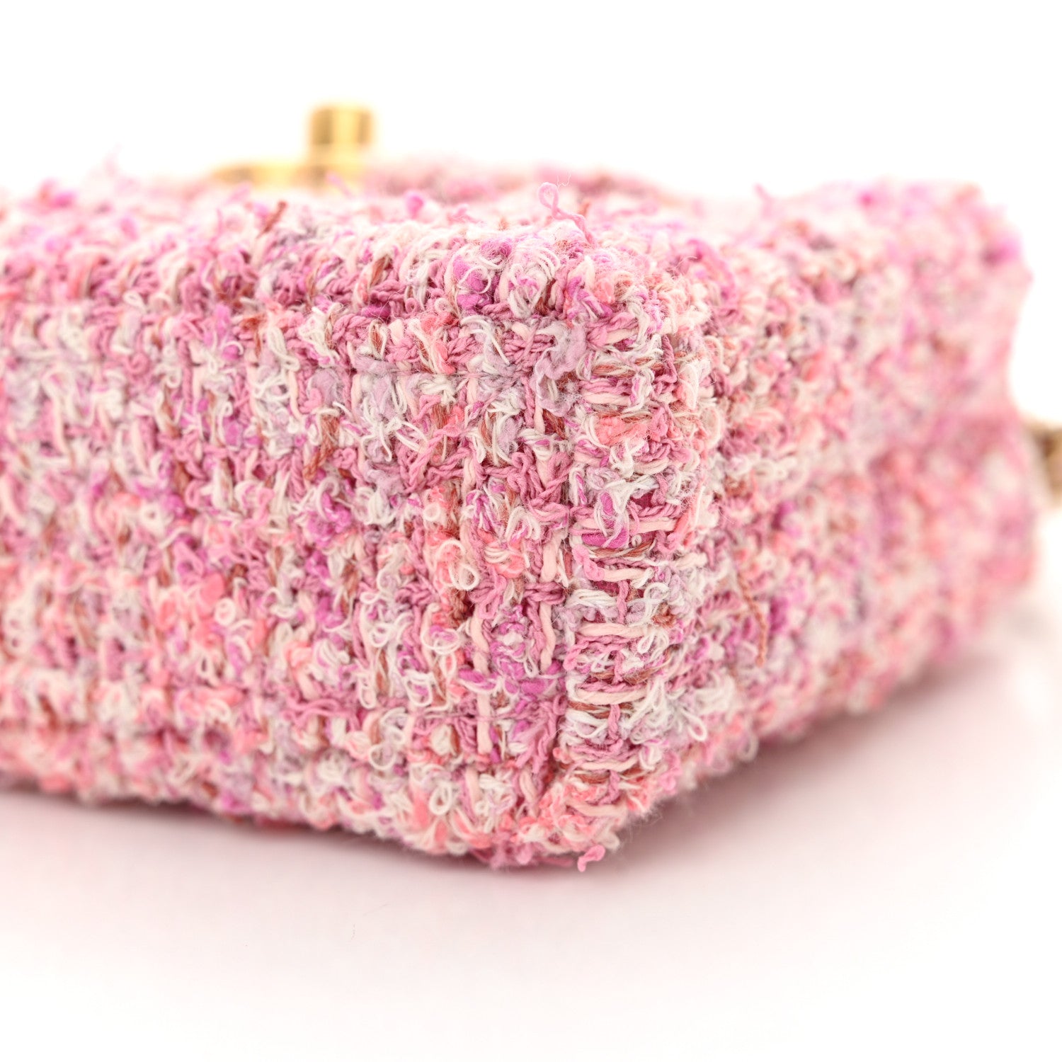Chanel Tweed Quilted Mini Nano Kelly Shopper Pink 10 of 11