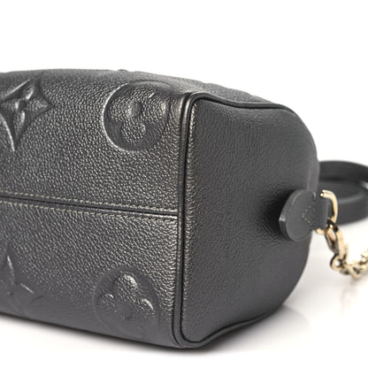 Louis Vuitton Shimmery Empreinte Monogram Giant Speedy Bandouliere 20 Gun Metal 9 of 9