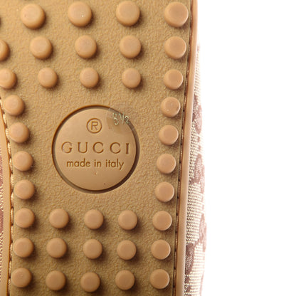 Gucci GG Monogram Suede Mens Driver Loafers 8.5 Beige Ruggine Cuir 9 of 10