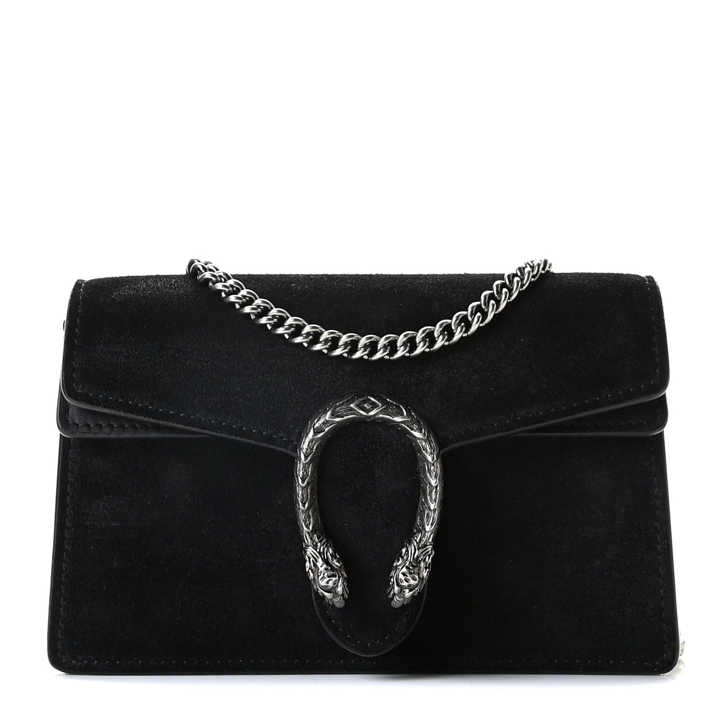 Suede Super Mini Dionysus Shoulder Bag Black