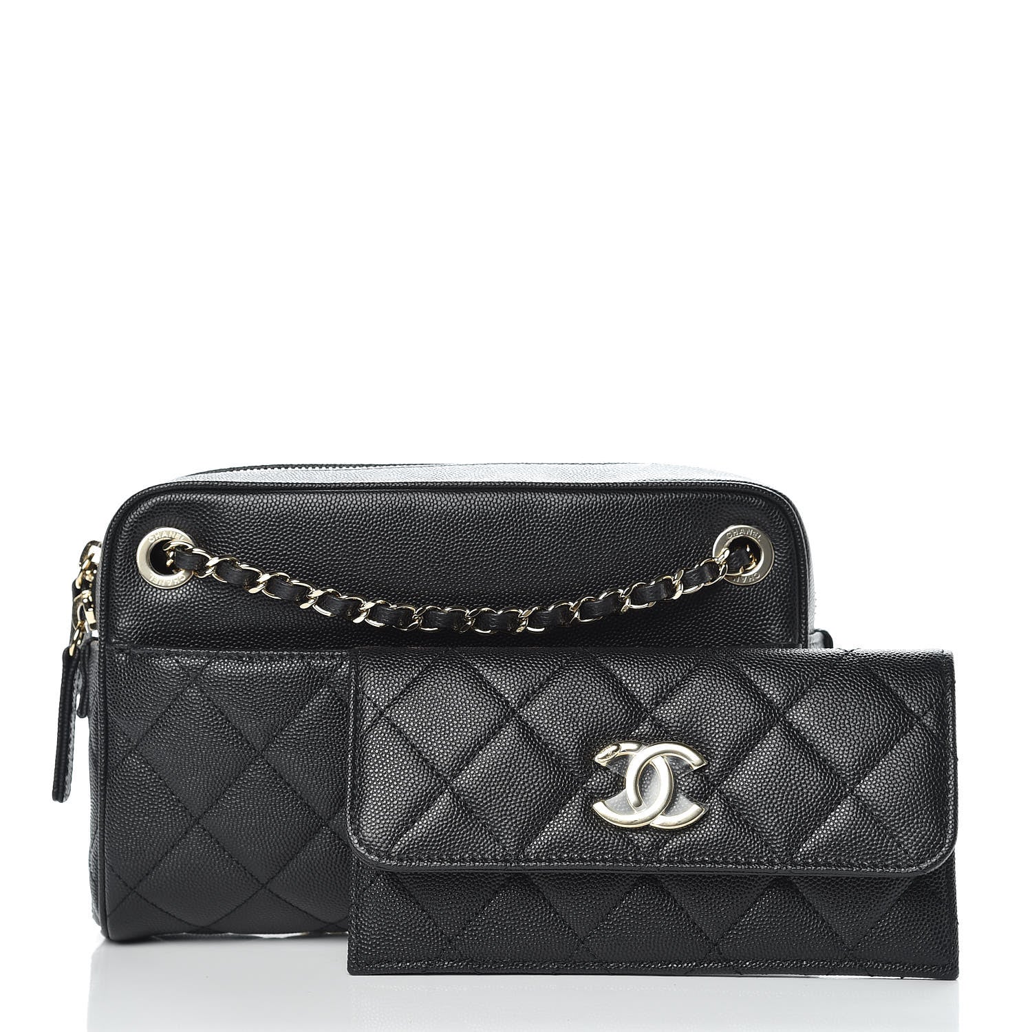 Chanel Caviar Quilted Small In & Out Camera Case Black 3 of 10