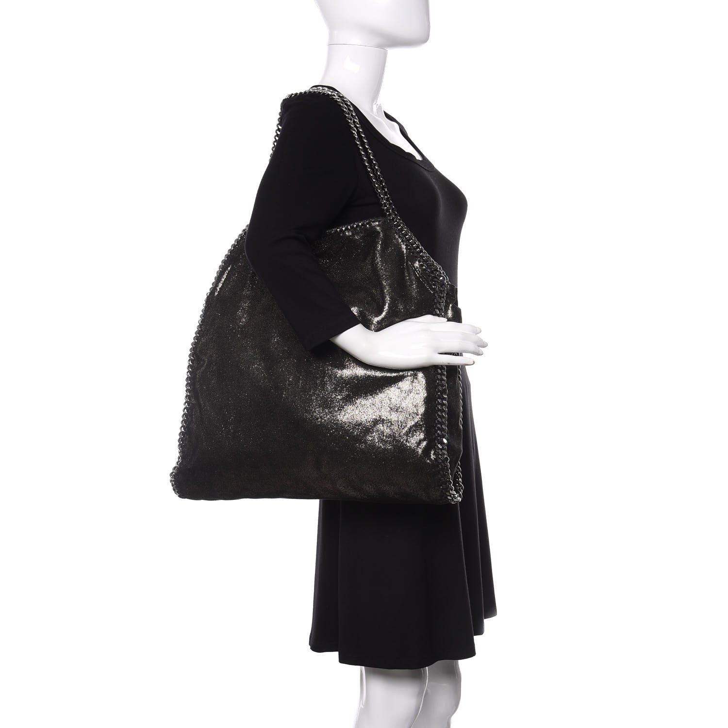 Stella McCartney Shaggy Deer Big Falabella Tote Ruthenium 2 of 12