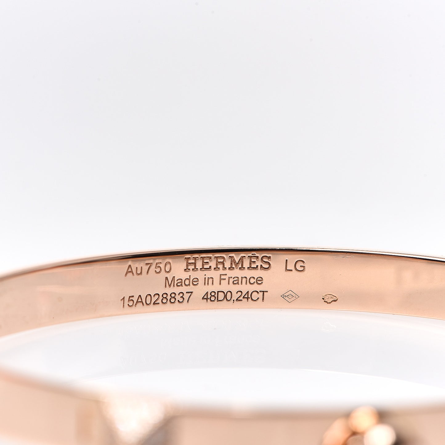 18K Rose Gold Diamond PM Collier De Chien Bracelet LG