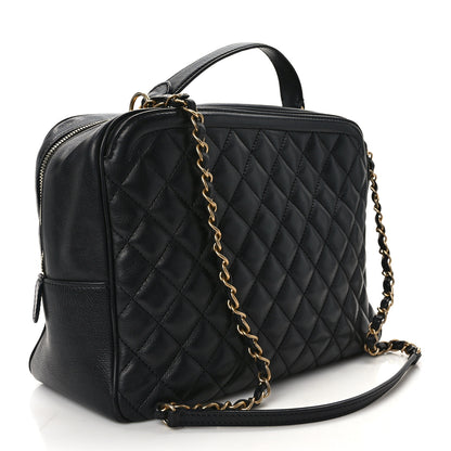 Chanel Calfskin Quilted CC Medium Vanity Case Black 3 of 14