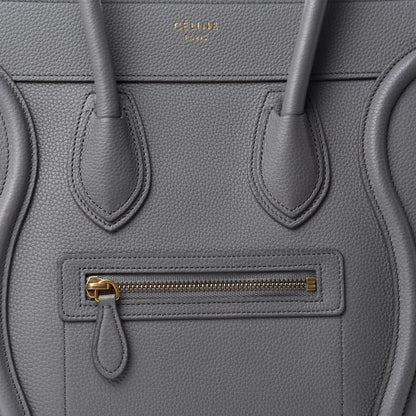Celine Drummed Calfskin Micro Luggage Kohl 10 of 10