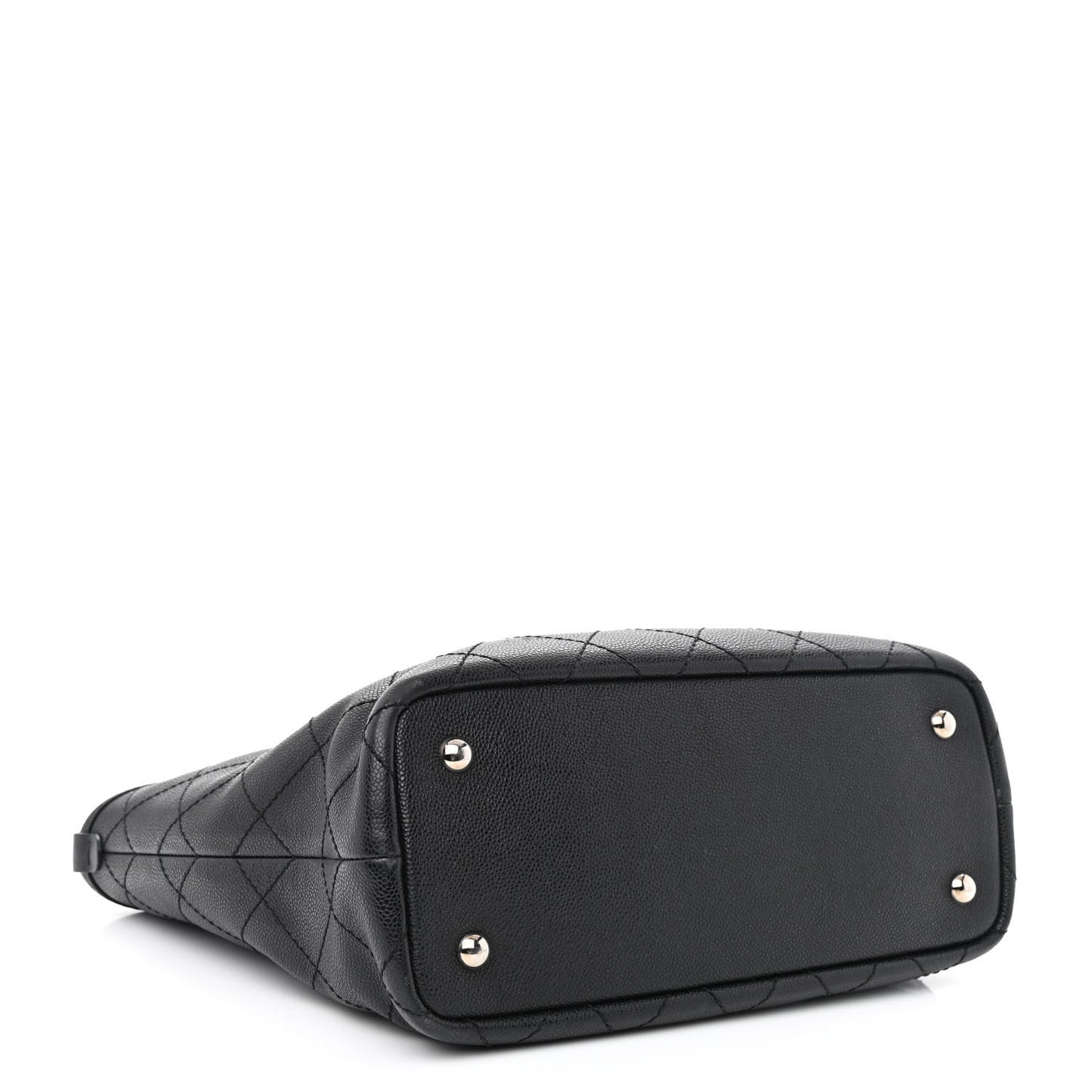 Grained Calfskin Shopping Fever Tote Black