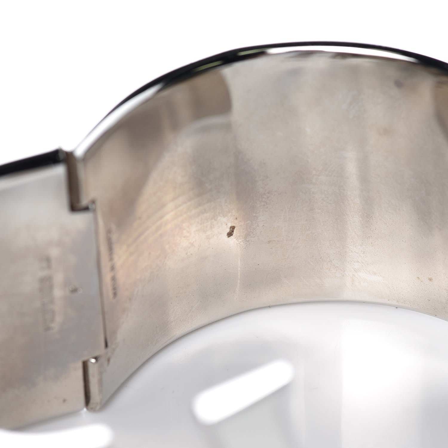 Hermes Enamel Extra Wide Clic Clac H Bracelet PM Orange White 8 of 9