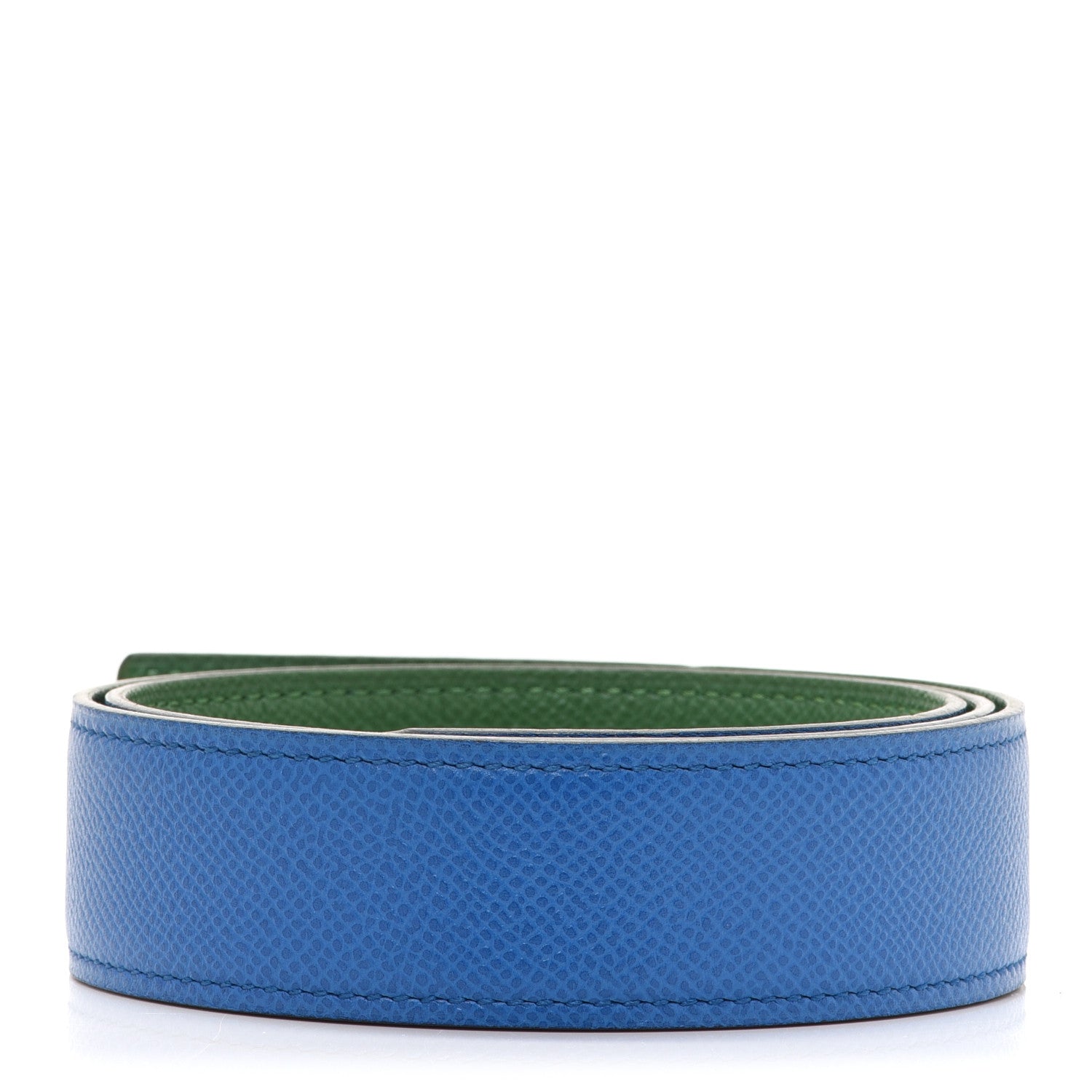 Hermes Courchevel 32mm Belt Strap 74 Vert Clair Bleu France 4 of 7