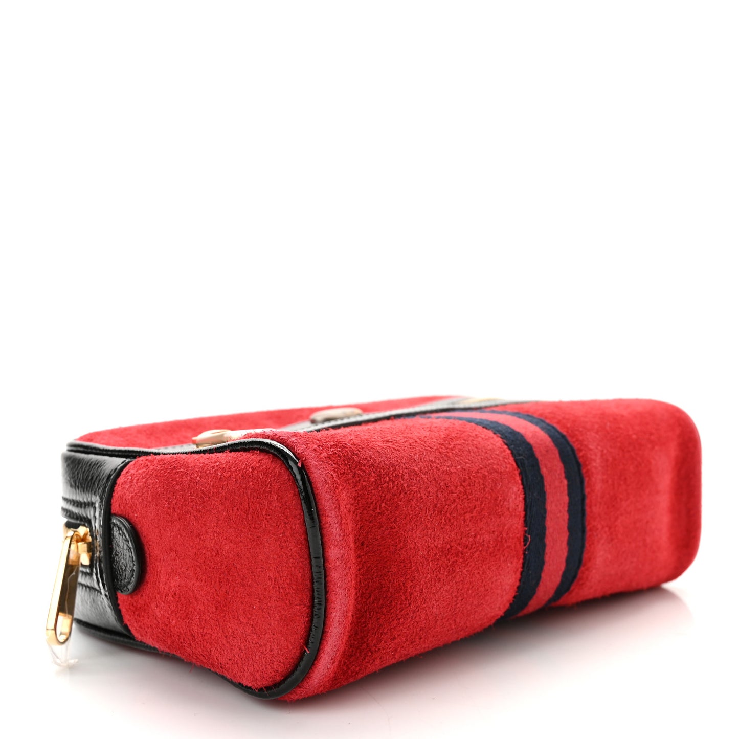 Suede Small Ophidia Belt Bag Hibiscus Red