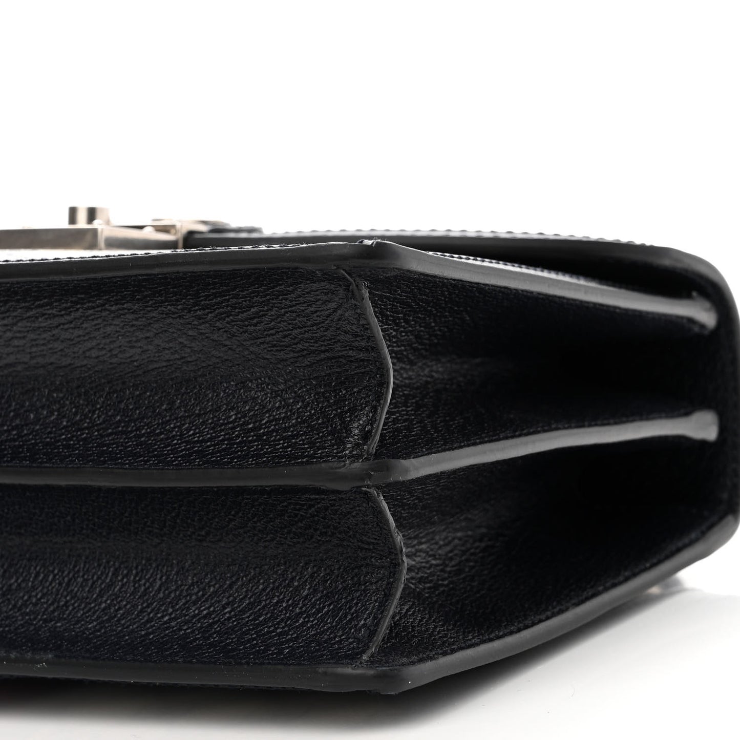 GG Supreme Monogram Textured Dollar Calfskin Web Small Ophidia Padlock Top Handle Bag Beige Blue