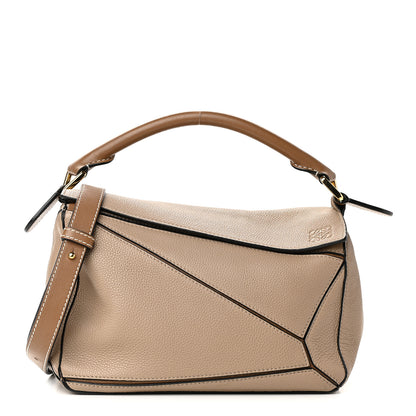 Loewe Grained Calfskin Small Puzzle Bag Sand Mink 1 of 9