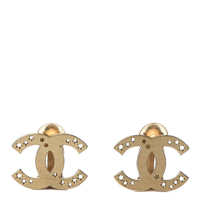 Chanel Star CC Clip On Earrings Gold 1 of 5
