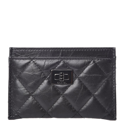 Chanel Aged Calfskin Quilted Reissue Card Holder So Black 1 of 9