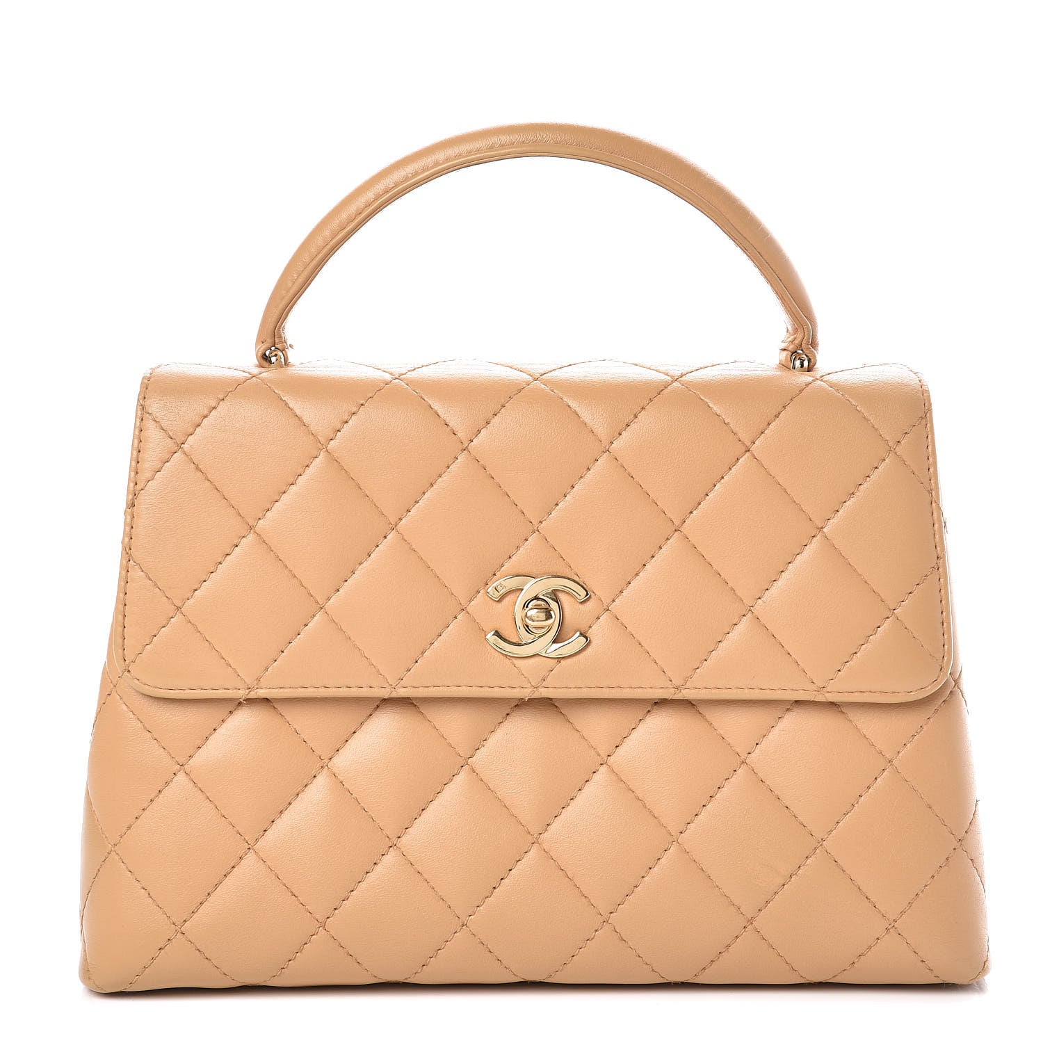 Chanel Lambskin Quilted Medium Kelly Flap Bag Beige 1 of 13