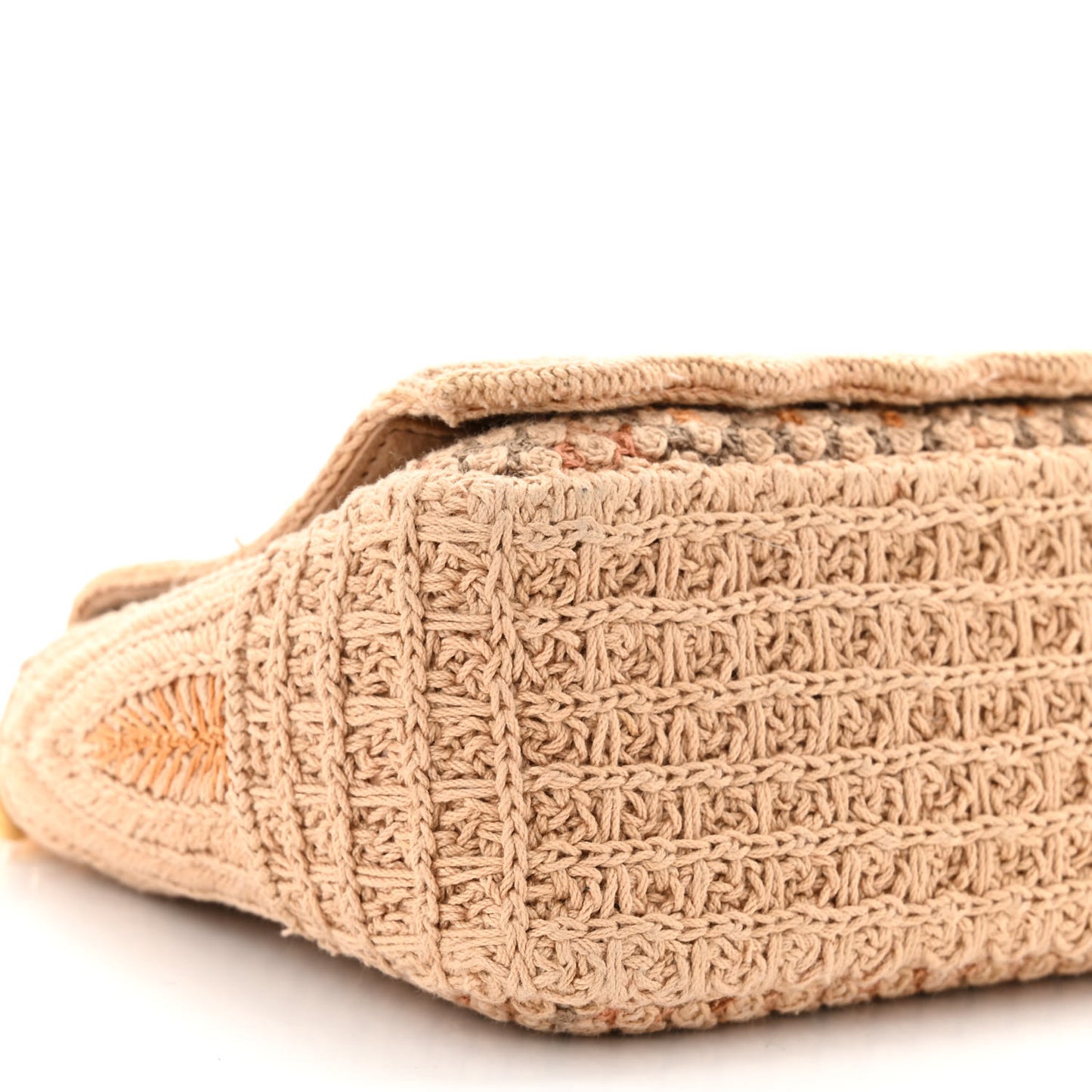 Cotton Knit Small Caro Bag Beige