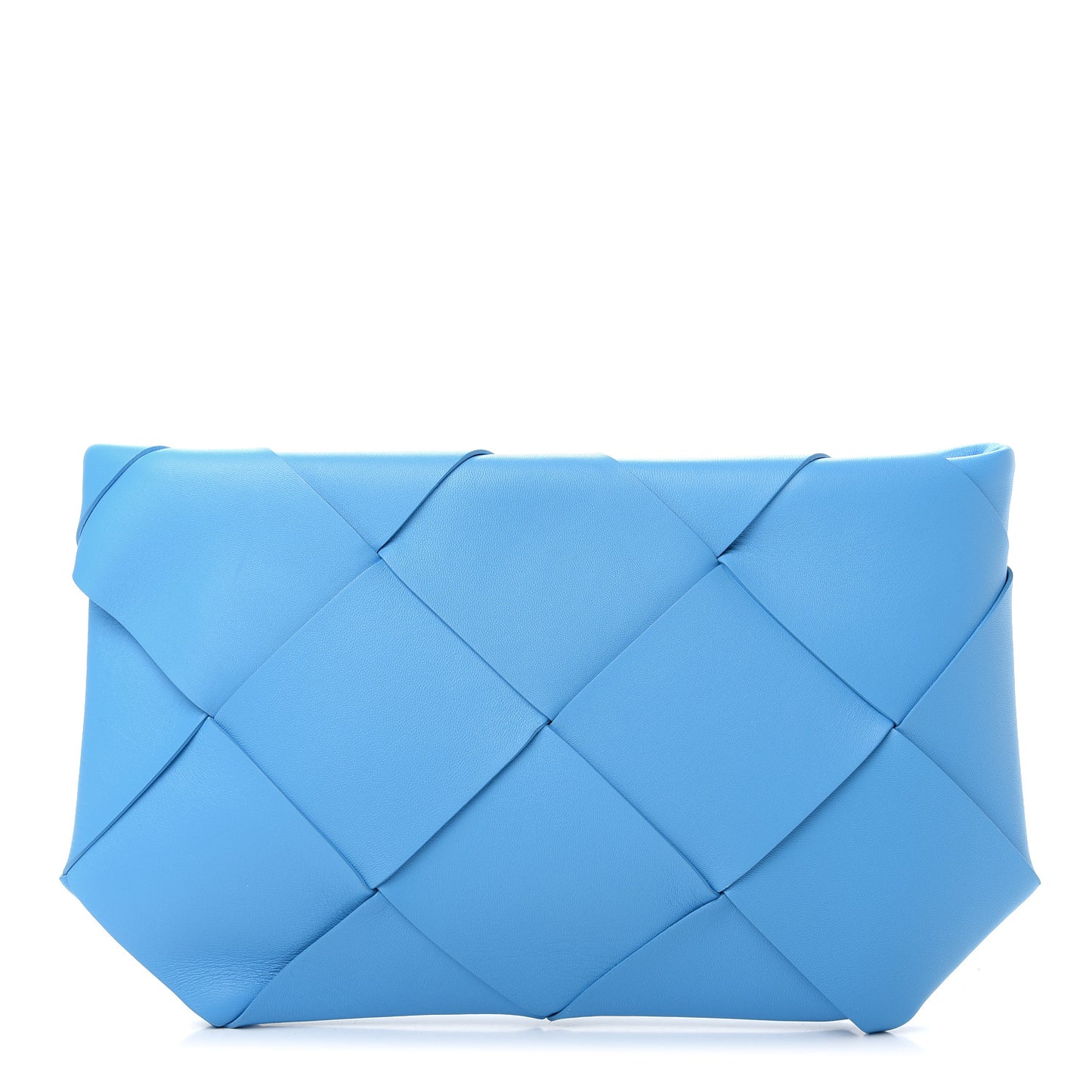 Nappa Maxi Blown Up Intrecciato Pouch Clutch Swimming Pool