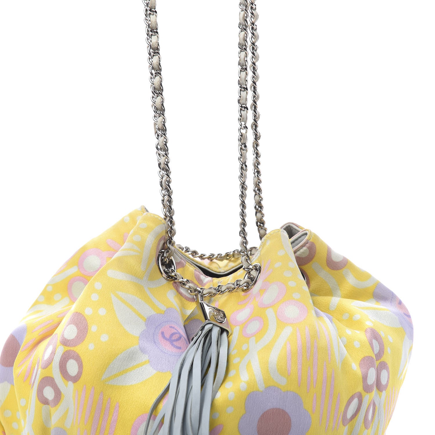 Chanel Satin CC Camellia Chain Bag Multicolor 8 of 12