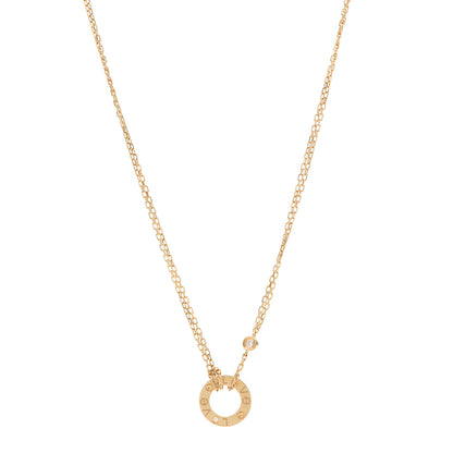 Cartier 18K Yellow Gold 2 Diamond LOVE Necklace 1 of 6
