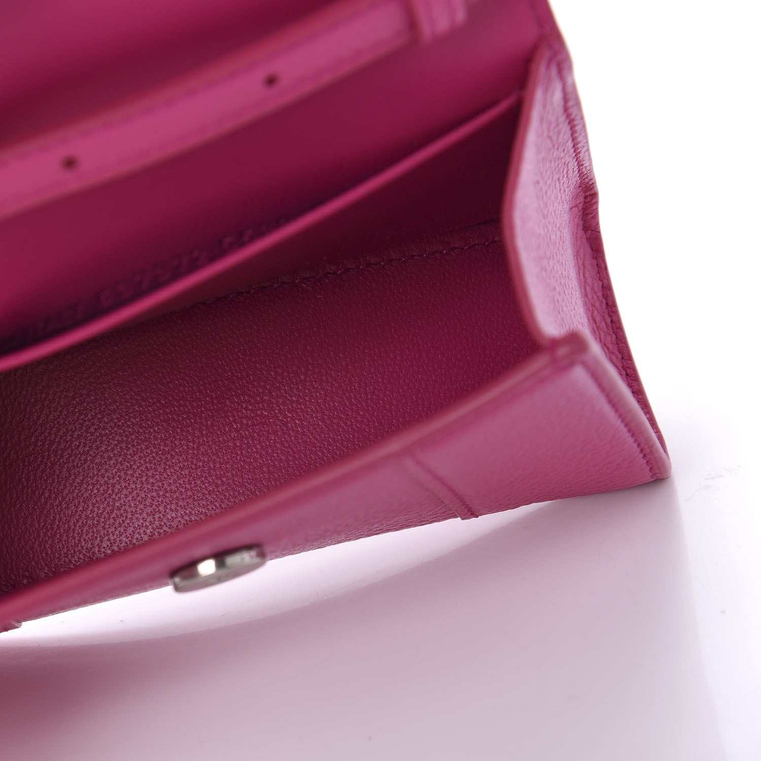 Balenciaga Grained Calfskin Tonal B Hourglass Top Handle Bag Mini Fuchsia 5 of 10