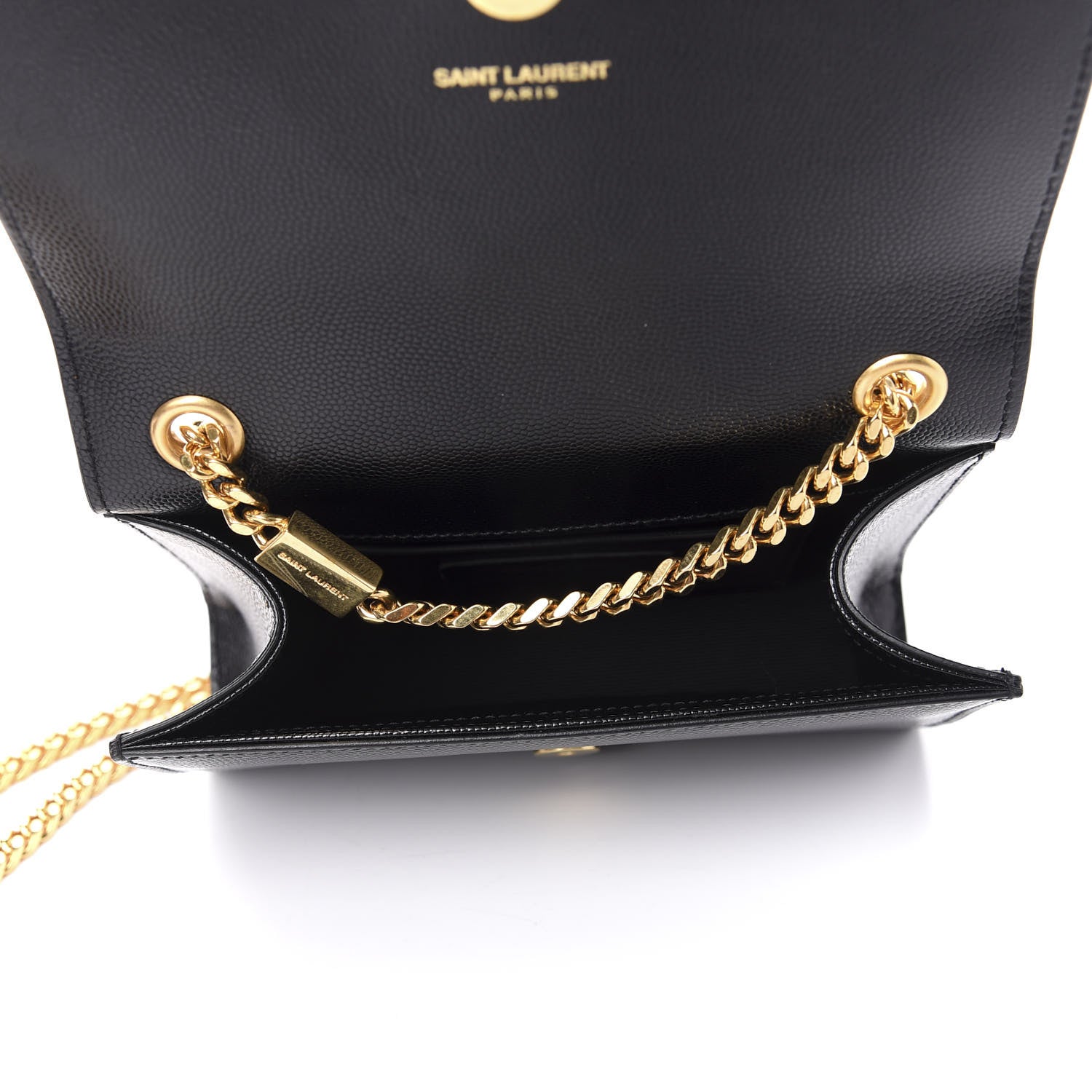 Saint Laurent Grain De Poudre Small Monogram Kate Satchel Black 5 of 10