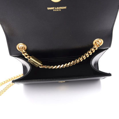 Saint Laurent Grain De Poudre Small Monogram Kate Satchel Black 5 of 10