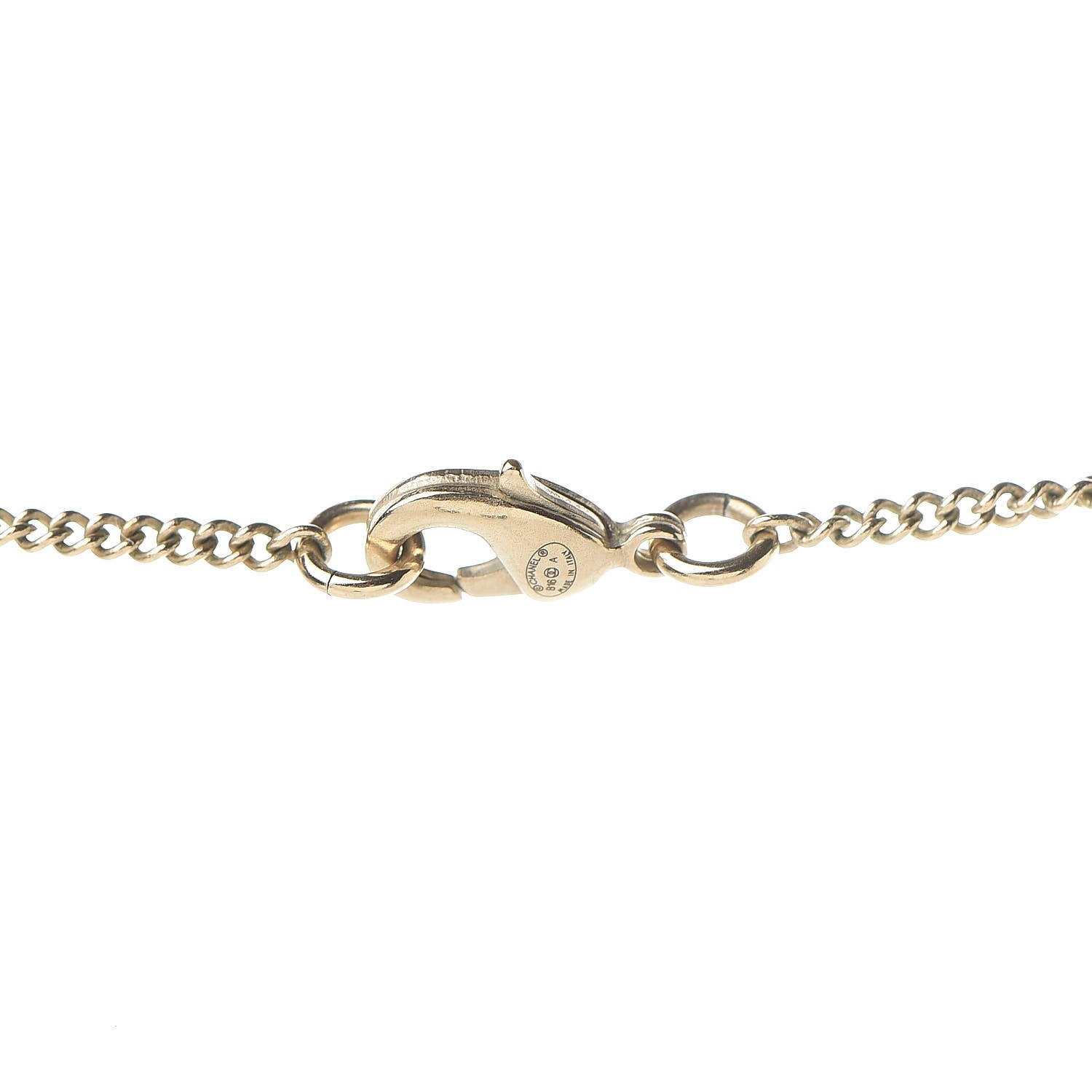 Chanel Pearl CC Pendant Necklace Gold 5 of 5