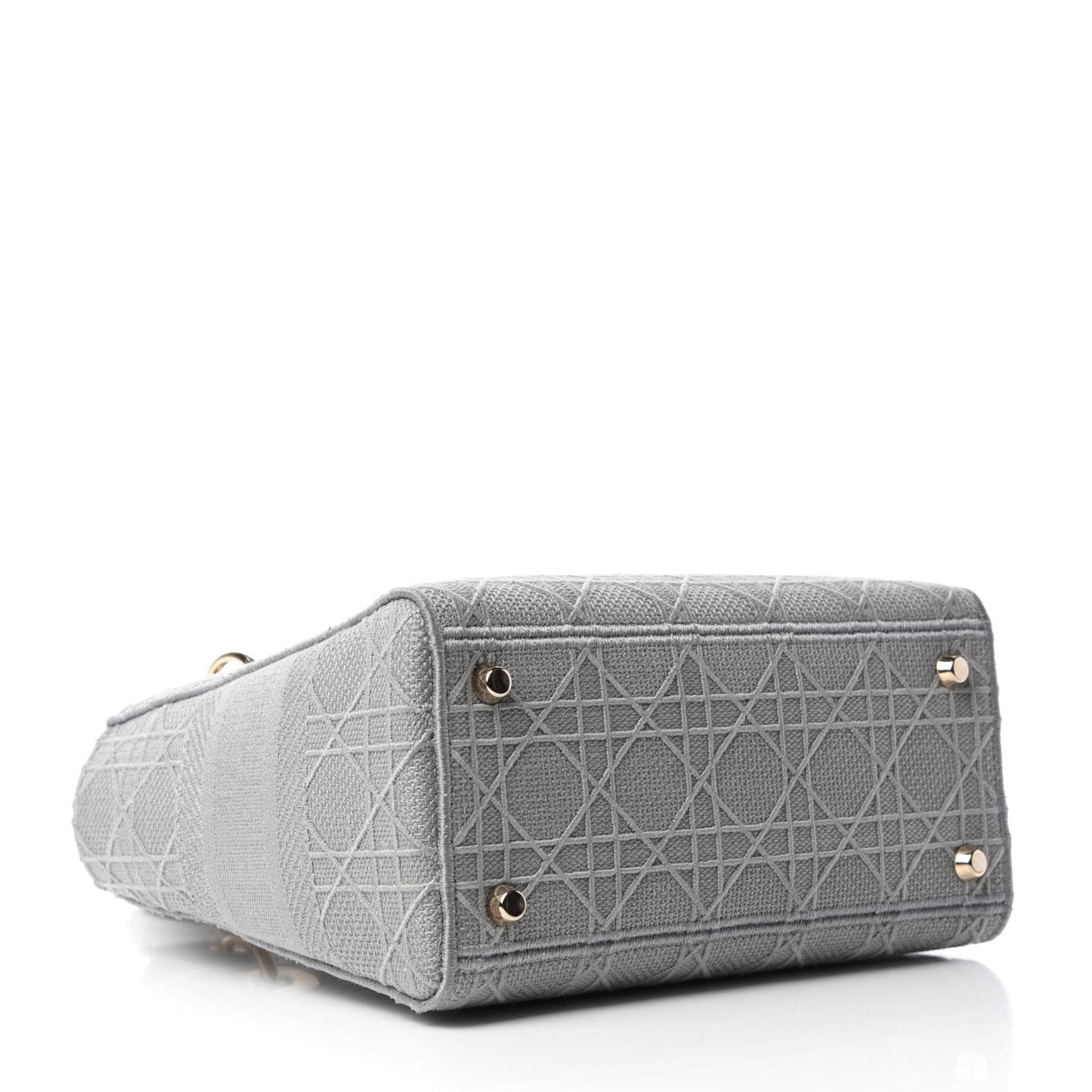 Canvas Embroidered Cannage Medium Lady D-Lite Gray
