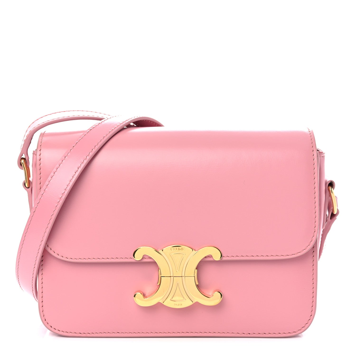 Celine Shiny Calfskin Teen Triomphe Rose 1 of 13