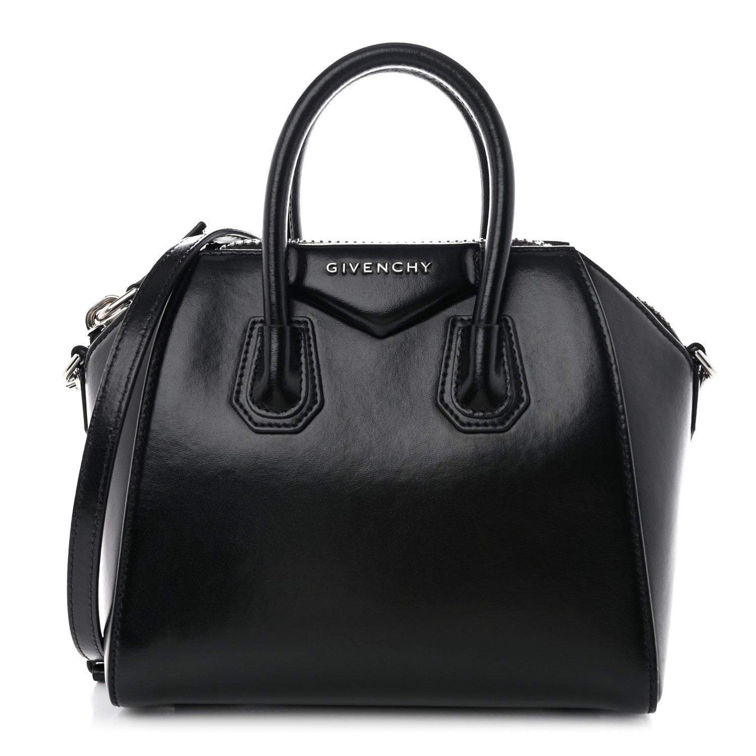 Givenchy Shiny Lord Calfskin Mini Antigona Black 1 of 12