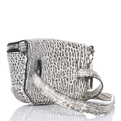 Alexander Wang Pebbled Lambskin Dumbo Fanny Pack Black White 3 of 7