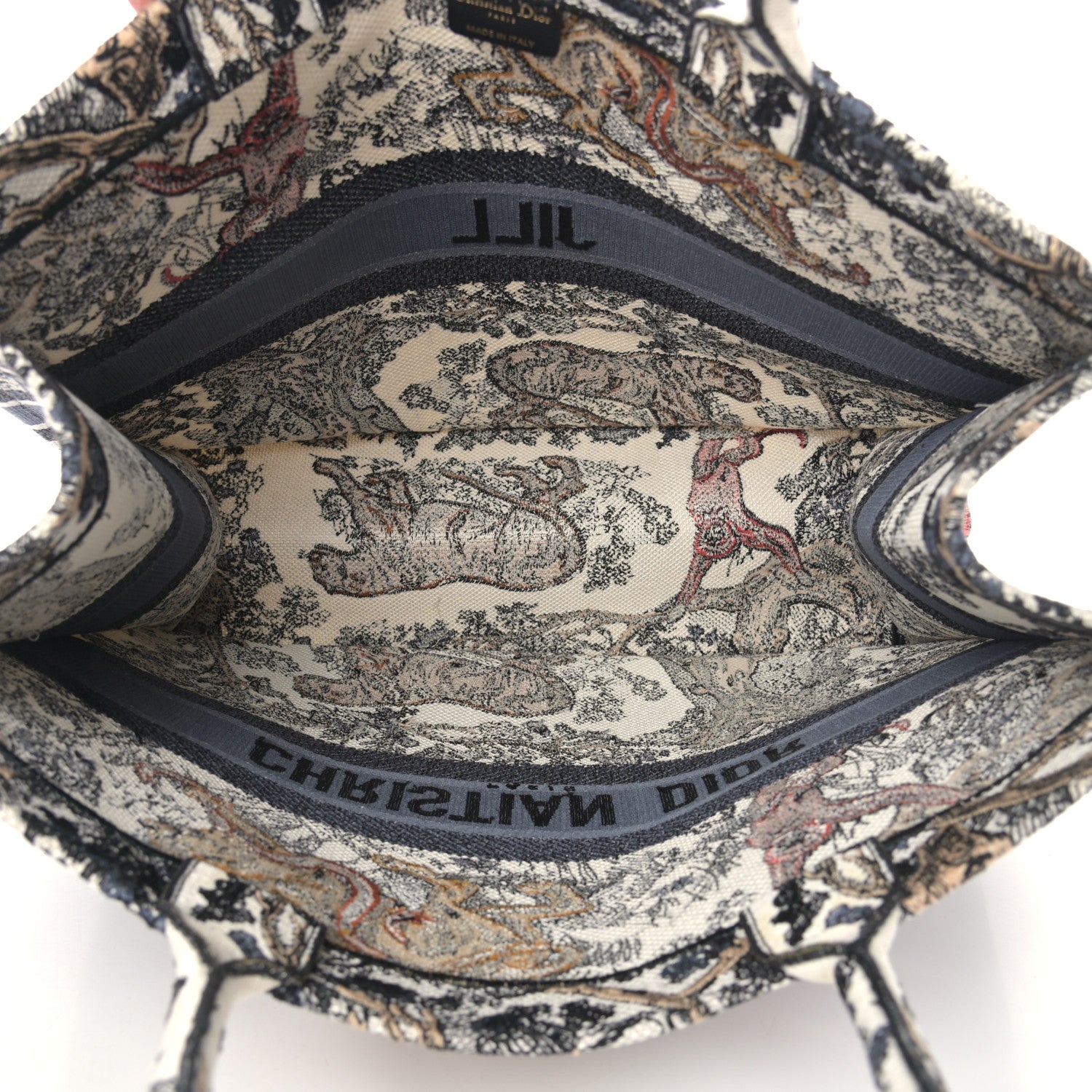 Christian Dior Canvas Embroidered Large Dioriviera Toile De Jouy Book Tote Multicolor 5 of 12
