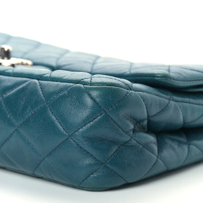 Chanel Lambskin Quilted Medium Double Flap Dark Green 9 of 15