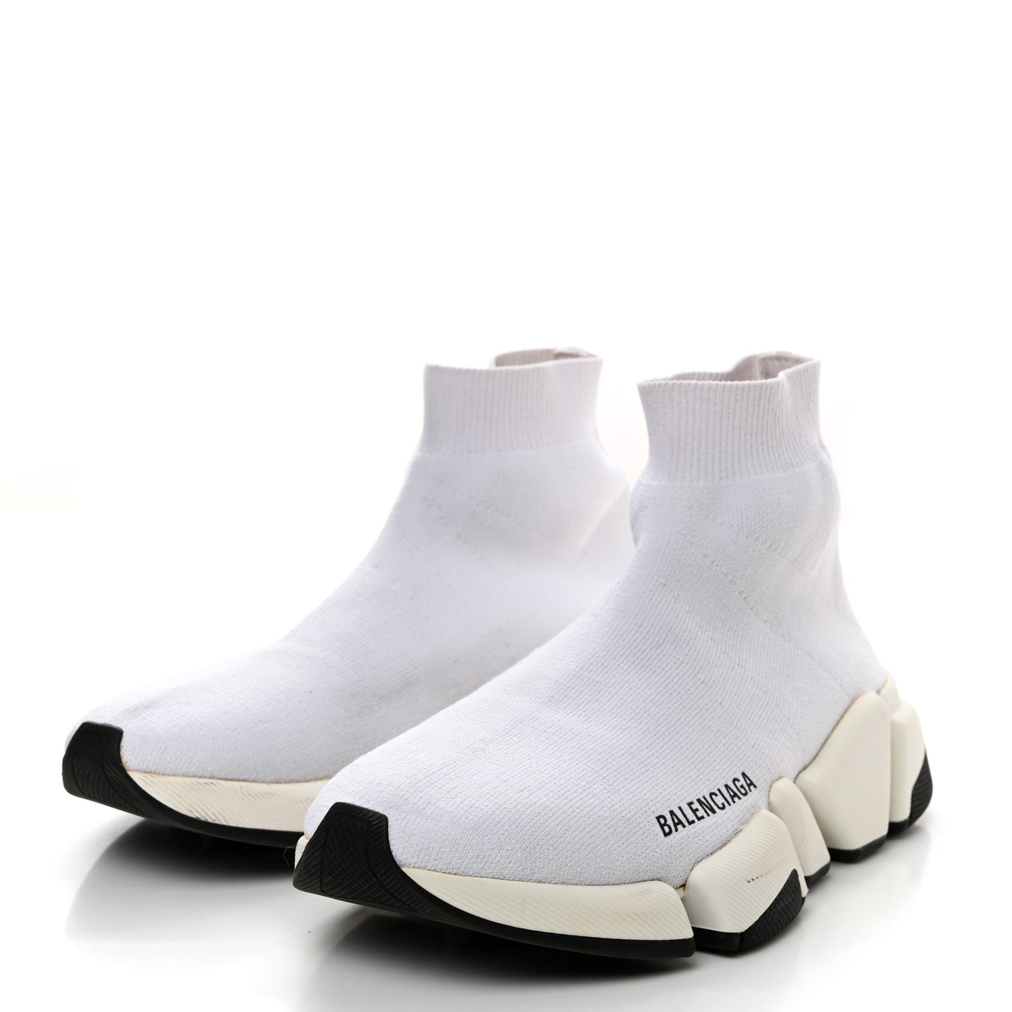 Technical 3D Recycled Knit Bi-Color Sole Womens Speed 2.0 Sneakers 37 White Black