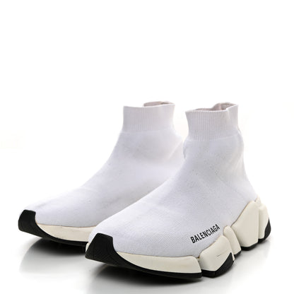 Balenciaga Technical 3D Recycled Knit Bi-Color Sole Womens Speed 2.0 Sneakers 37 White Black 3 of 8