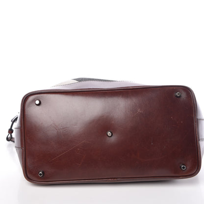 Burberry Canvas Mega Check Hobo Brown 11 of 13