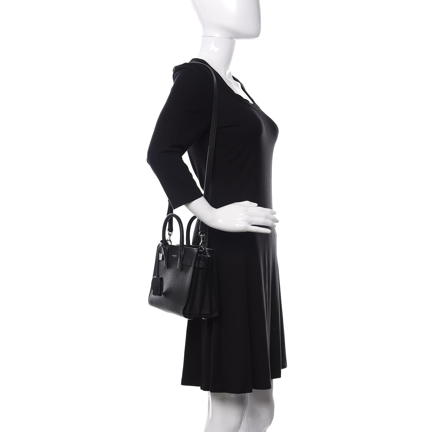 Saint Laurent Grained Calfskin Nano Sac De Jour Black 2 of 11