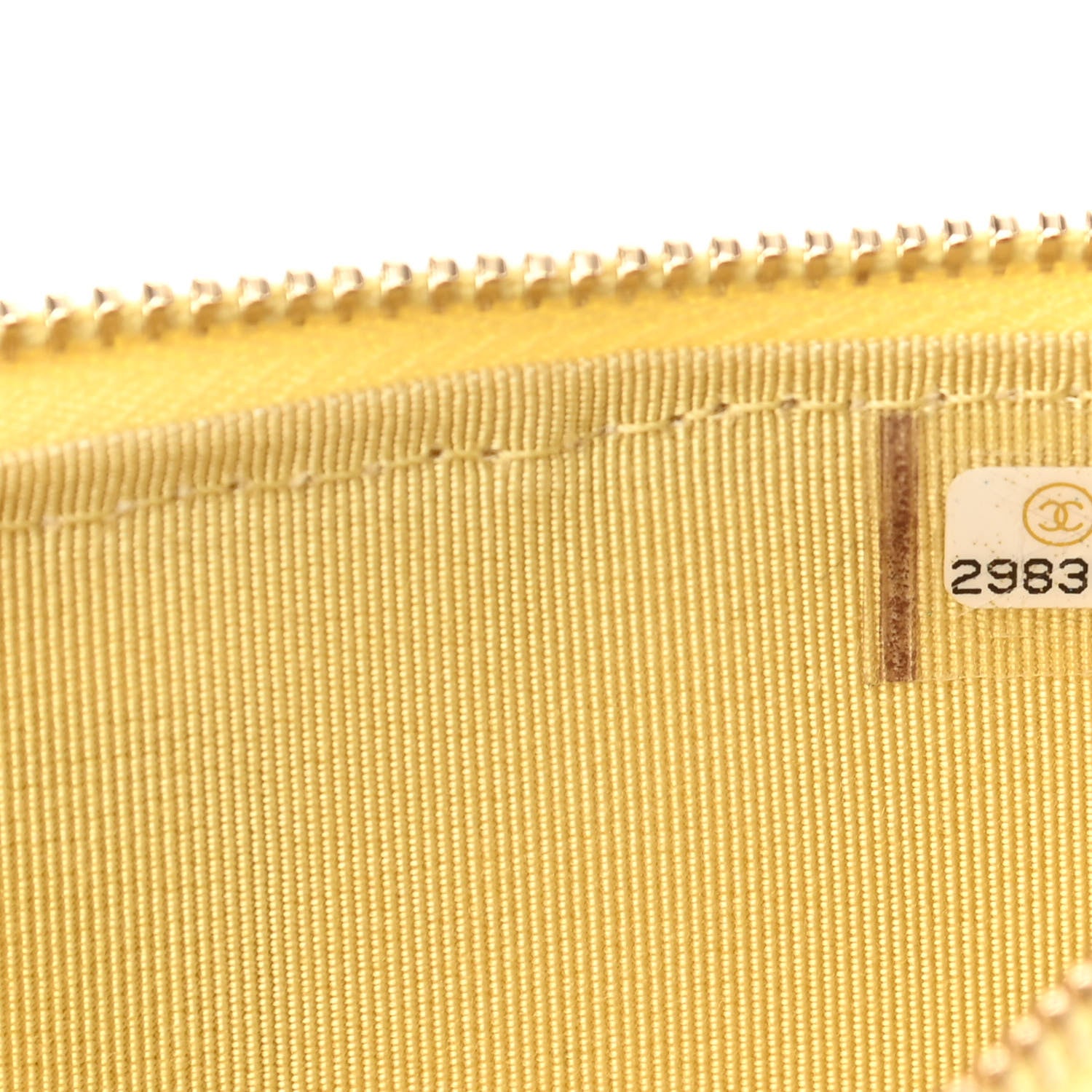 Chanel Caviar Quilted Classic Flat Wallet Pouch Yellow 7 of 11