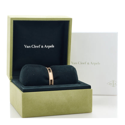 Van Cleef & Arpels 18K Rose Gold Perlee Signature Bangle Bracelet XS 4 of 4