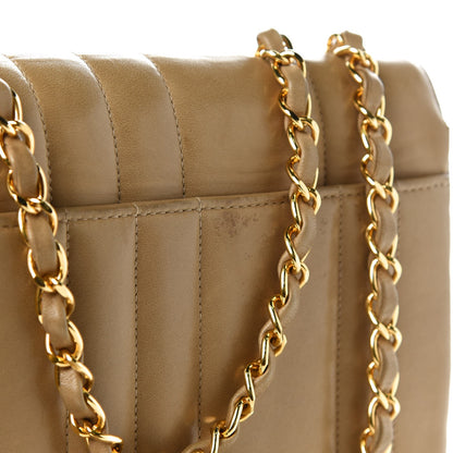 Chanel Lambskin Vertical Quilt Small Single Flap Beige 10 of 11