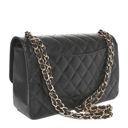 Chanel Caviar Quilted Jumbo Double Flap Black 2 of 11