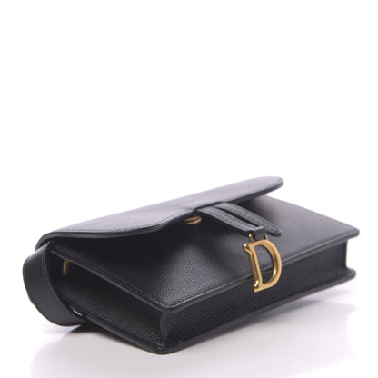 Christian Dior Grained Calfskin Saddle Belt Bag Black 4 of 12
