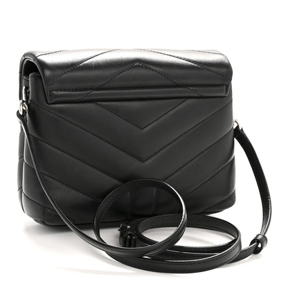 Saint Laurent Calfskin Y Quilted Monogram Toy Loulou Crossbody Bag Black 3 of 11