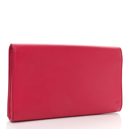 Saint Laurent Calfskin Monogram Large Belle De Jour Clutch Lipstick Fuchsia 3 of 11