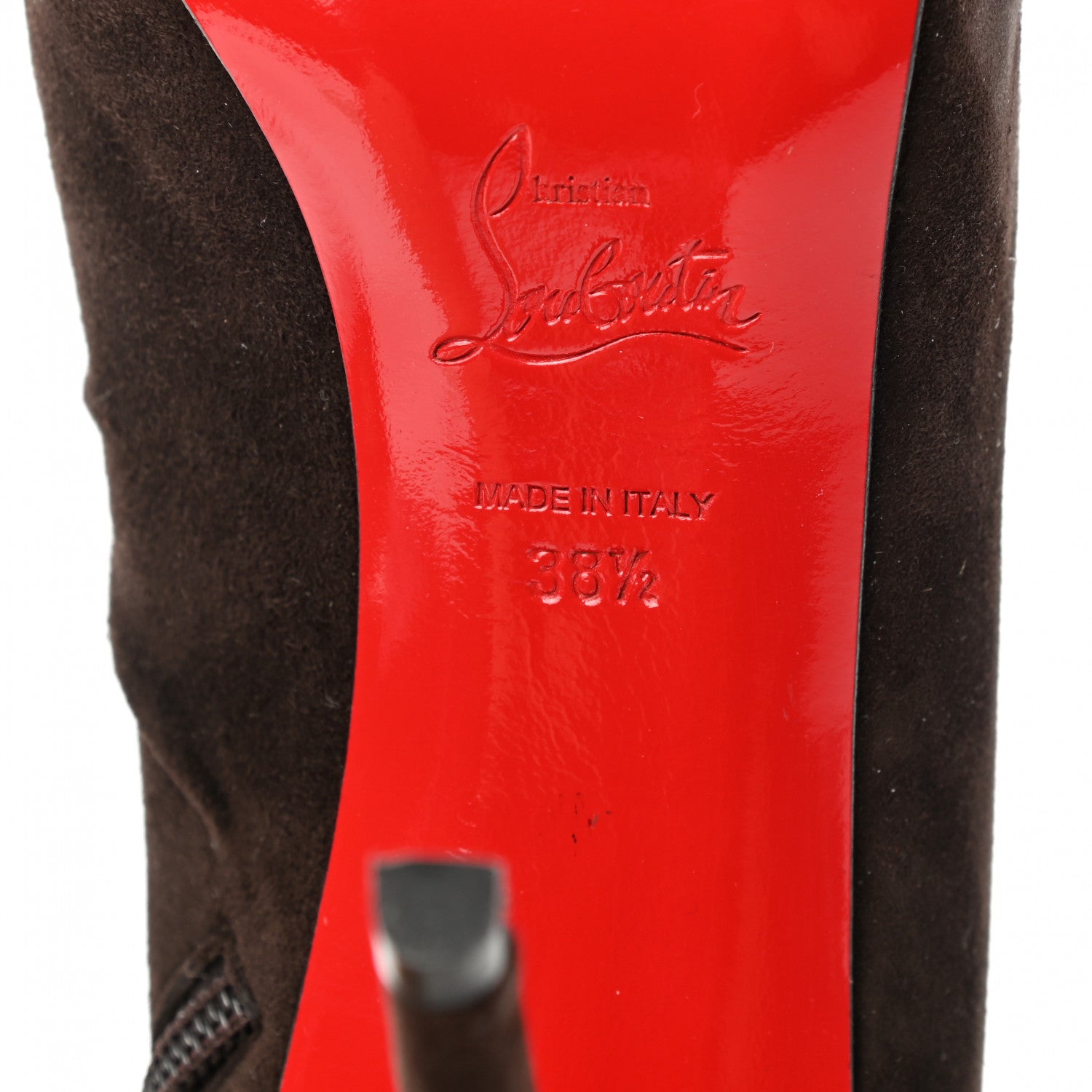 Christian Louboutin Suede Treopli 120 Booties 38.5 Moka 6 of 8