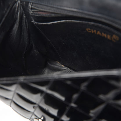Chanel Patent Quilted Shoulder Flap Bag Black 15 of 21
