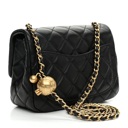 Chanel Lambskin Quilted Mini Pearl Crush Flap Black 3 of 9