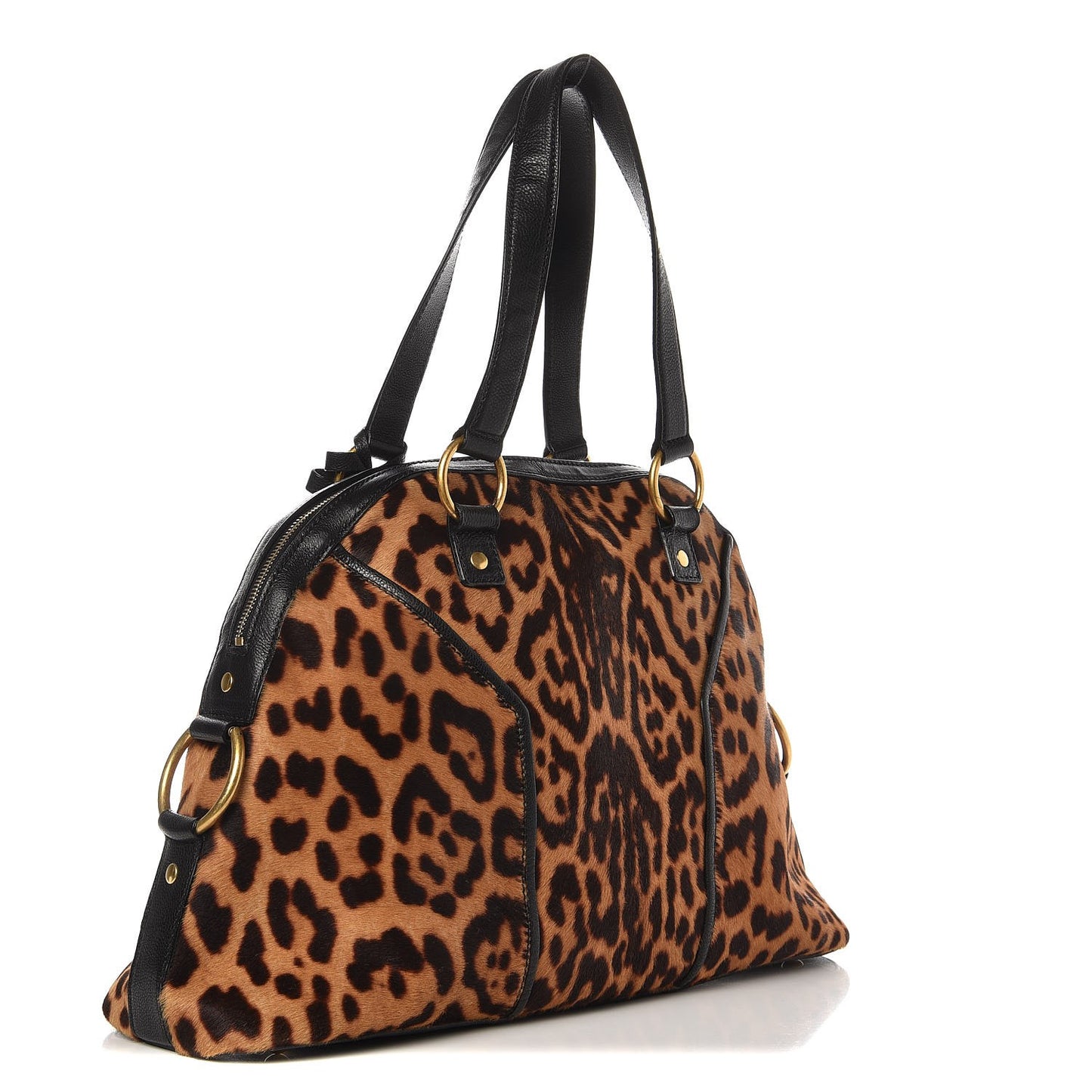 Calf Hair Printed Large Muse Leopard